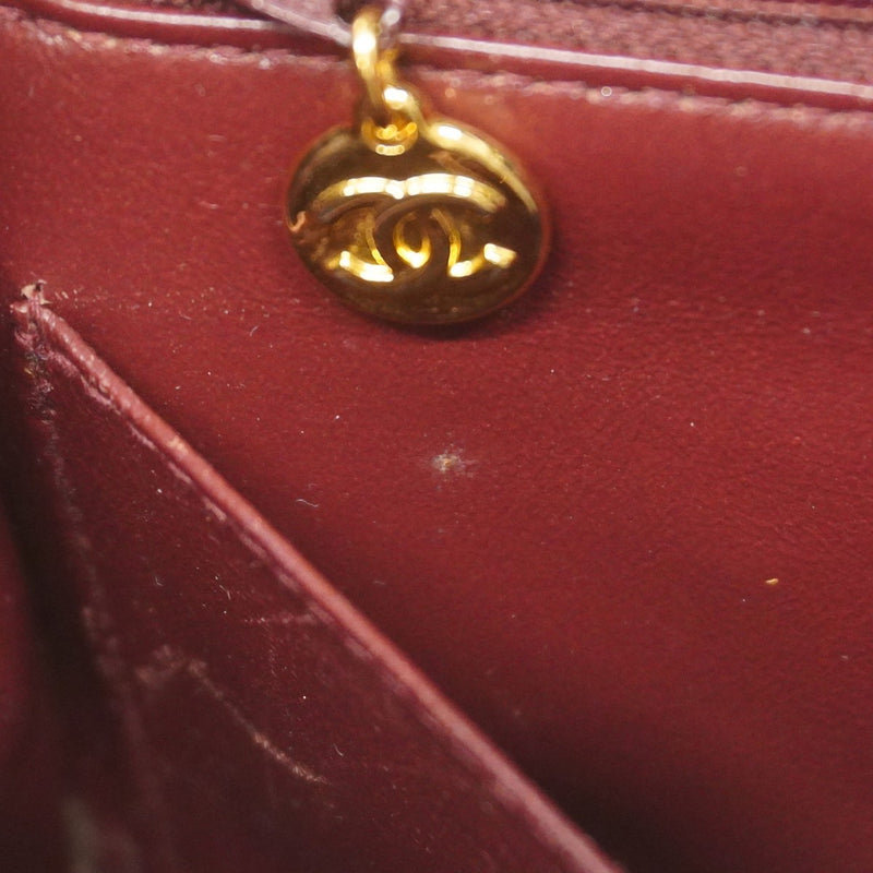 ★SALE【6bc4336】シャネル ショルダーバッグ ミニマトラッセ チェーンショルダー ラムスキン ブラック ゴールド金具【中古】レディース