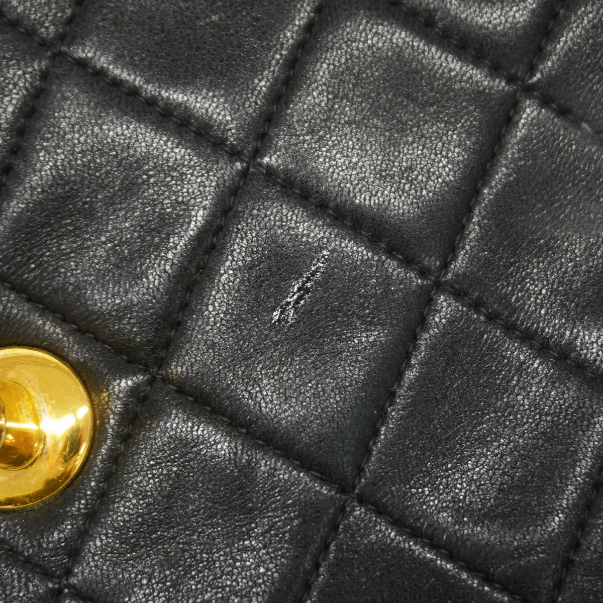 ★SALE【6bc4336】シャネル ショルダーバッグ ミニマトラッセ チェーンショルダー ラムスキン ブラック ゴールド金具【中古】レディース