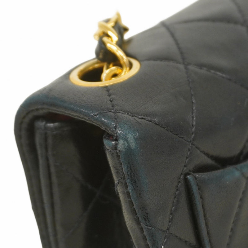 ★SALE【6bc4336】シャネル ショルダーバッグ ミニマトラッセ チェーンショルダー ラムスキン ブラック ゴールド金具【中古】レディース