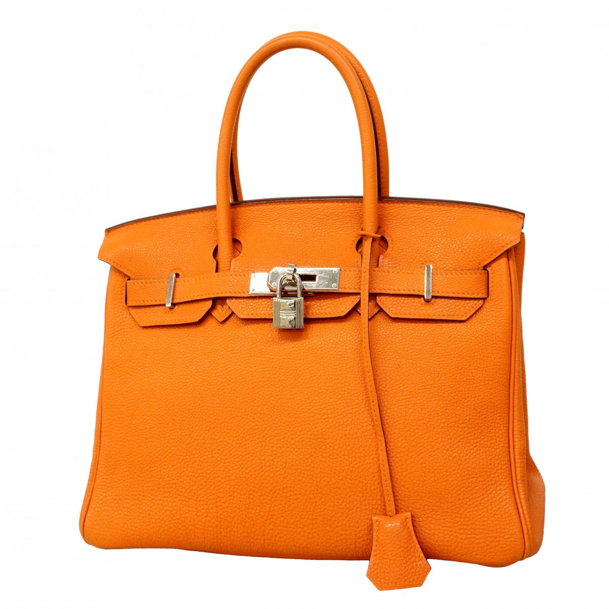 ★SALE【6bc4505】エルメス ハンドバッグ バーキン30 トゴ オレンジ シルバー金具 □K刻印【中古】レディース