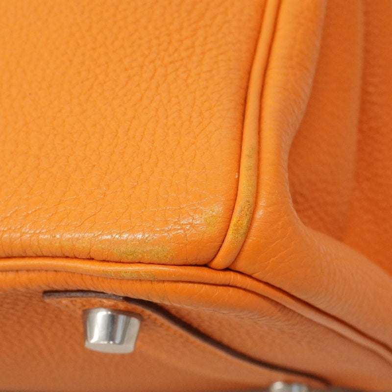 ★SALE【6bc4505】エルメス ハンドバッグ バーキン30 トゴ オレンジ シルバー金具 □K刻印【中古】レディース