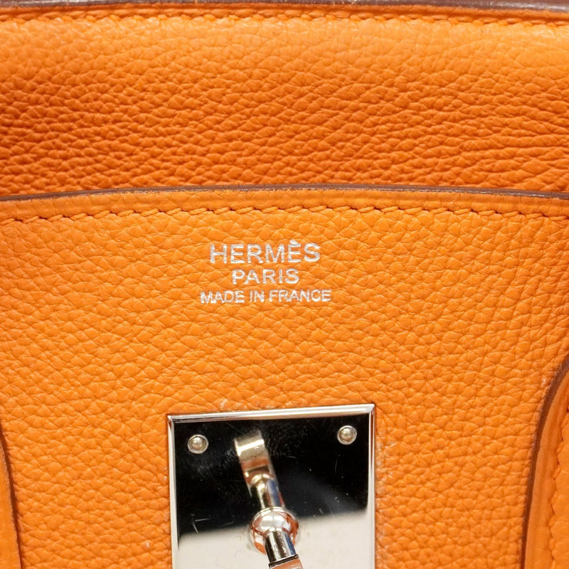 ★SALE【6bc4505】エルメス ハンドバッグ バーキン30 トゴ オレンジ シルバー金具 □K刻印【中古】レディース