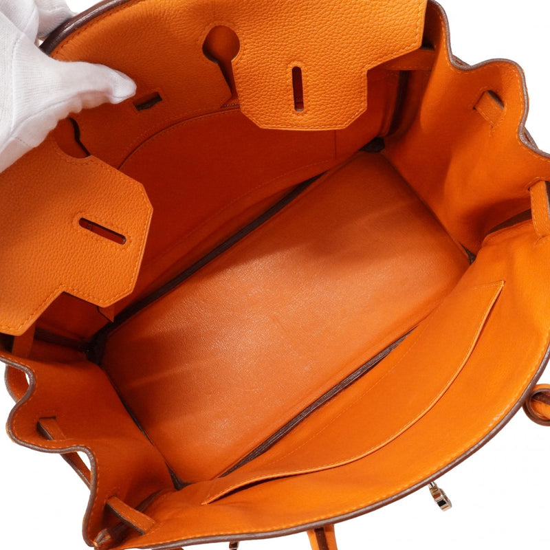 ★SALE【6bc4505】エルメス ハンドバッグ バーキン30 トゴ オレンジ シルバー金具 □K刻印【中古】レディース