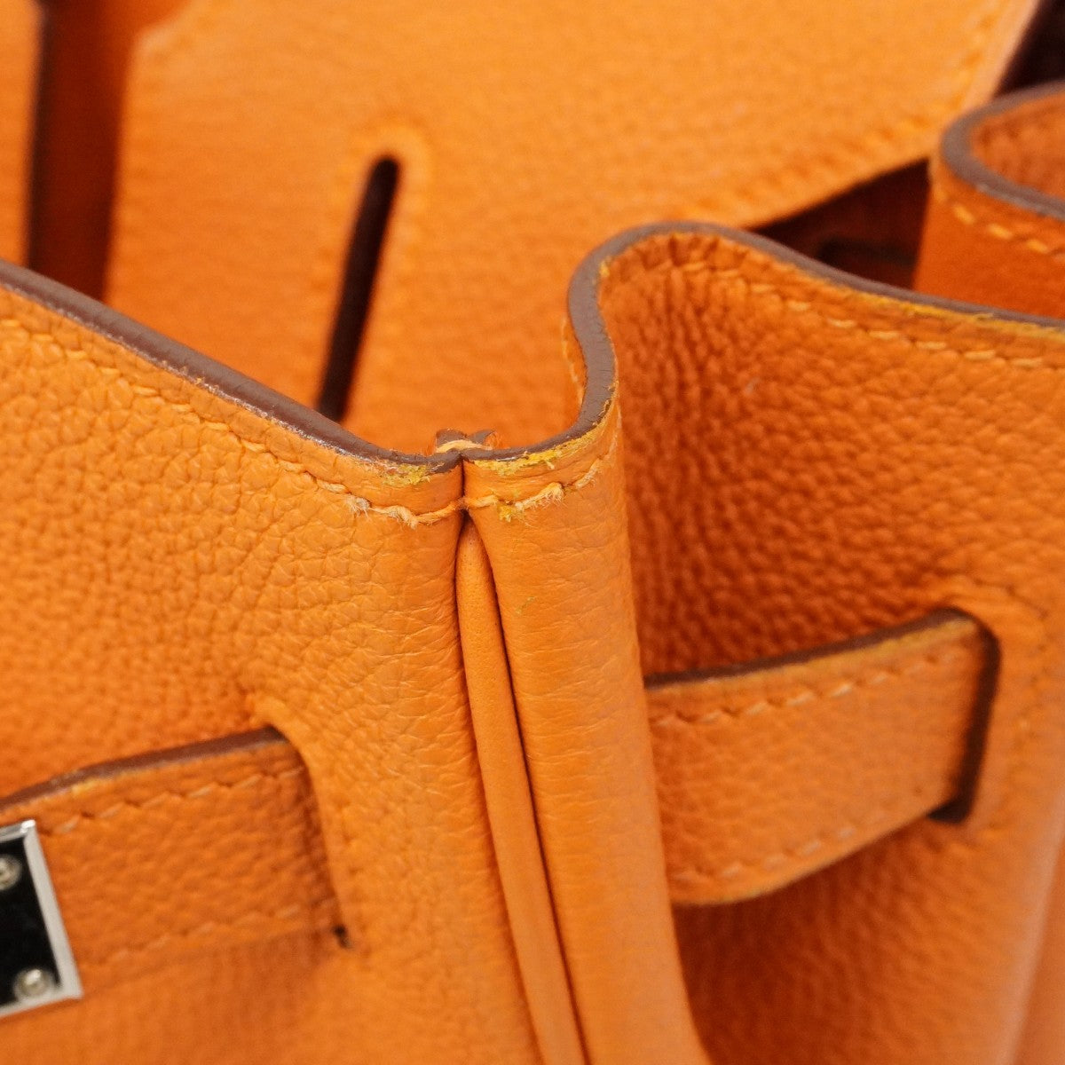 ★SALE【6bc4505】エルメス ハンドバッグ バーキン30 トゴ オレンジ シルバー金具 □K刻印【中古】レディース