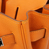 ★SALE【6bc4505】エルメス ハンドバッグ バーキン30 トゴ オレンジ シルバー金具 □K刻印【中古】レディース