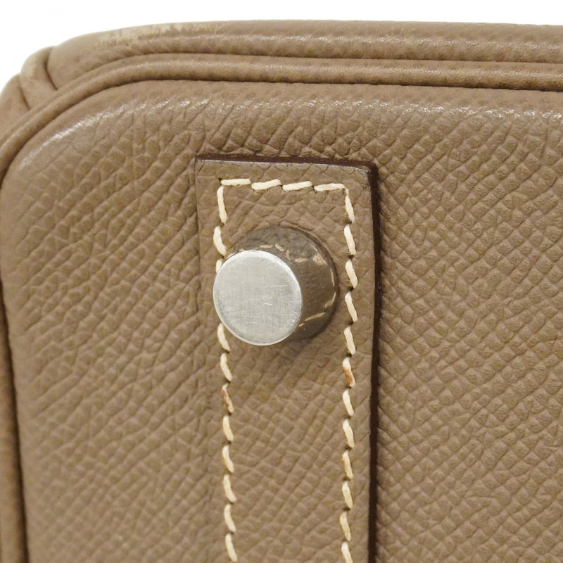 ★SALE【6bd4624】エルメス ハンドバッグ バーキン30 ヴォーエプソン エトゥープ シルバー金具 □L刻印【中古】レディース