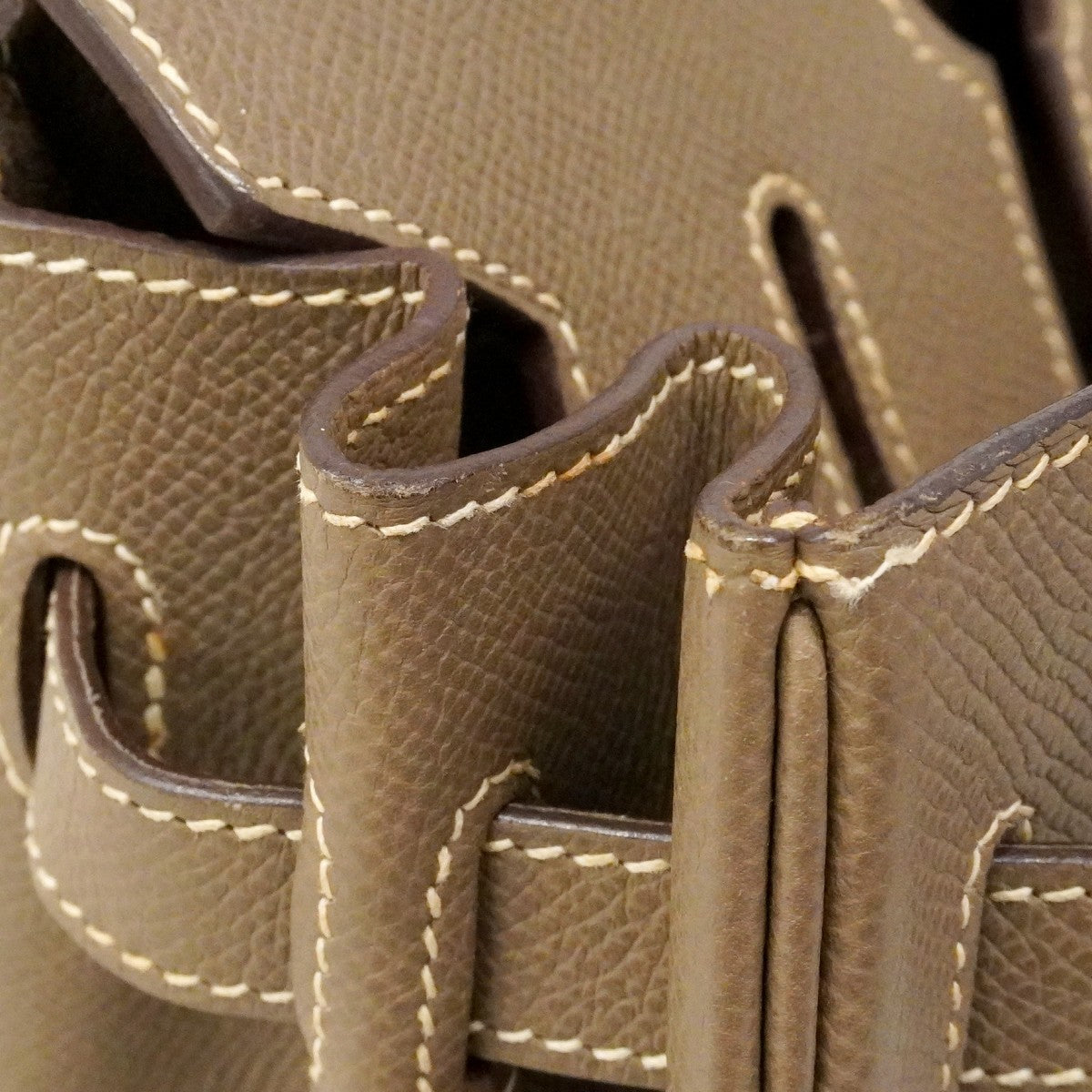 ★SALE【6bd4624】エルメス ハンドバッグ バーキン30 ヴォーエプソン エトゥープ シルバー金具 □L刻印【中古】レディース