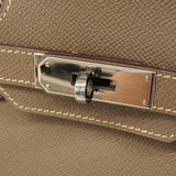 ★SALE【6bd4624】エルメス ハンドバッグ バーキン30 ヴォーエプソン エトゥープ シルバー金具 □L刻印【中古】レディース