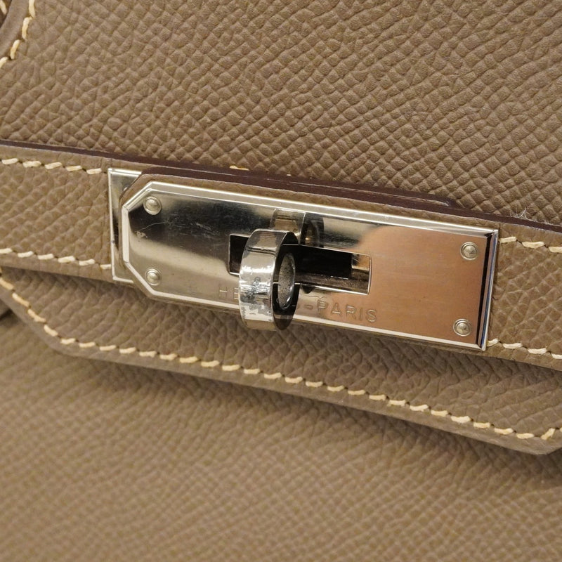 ★SALE【6bd4624】エルメス ハンドバッグ バーキン30 ヴォーエプソン エトゥープ シルバー金具 □L刻印【中古】レディース