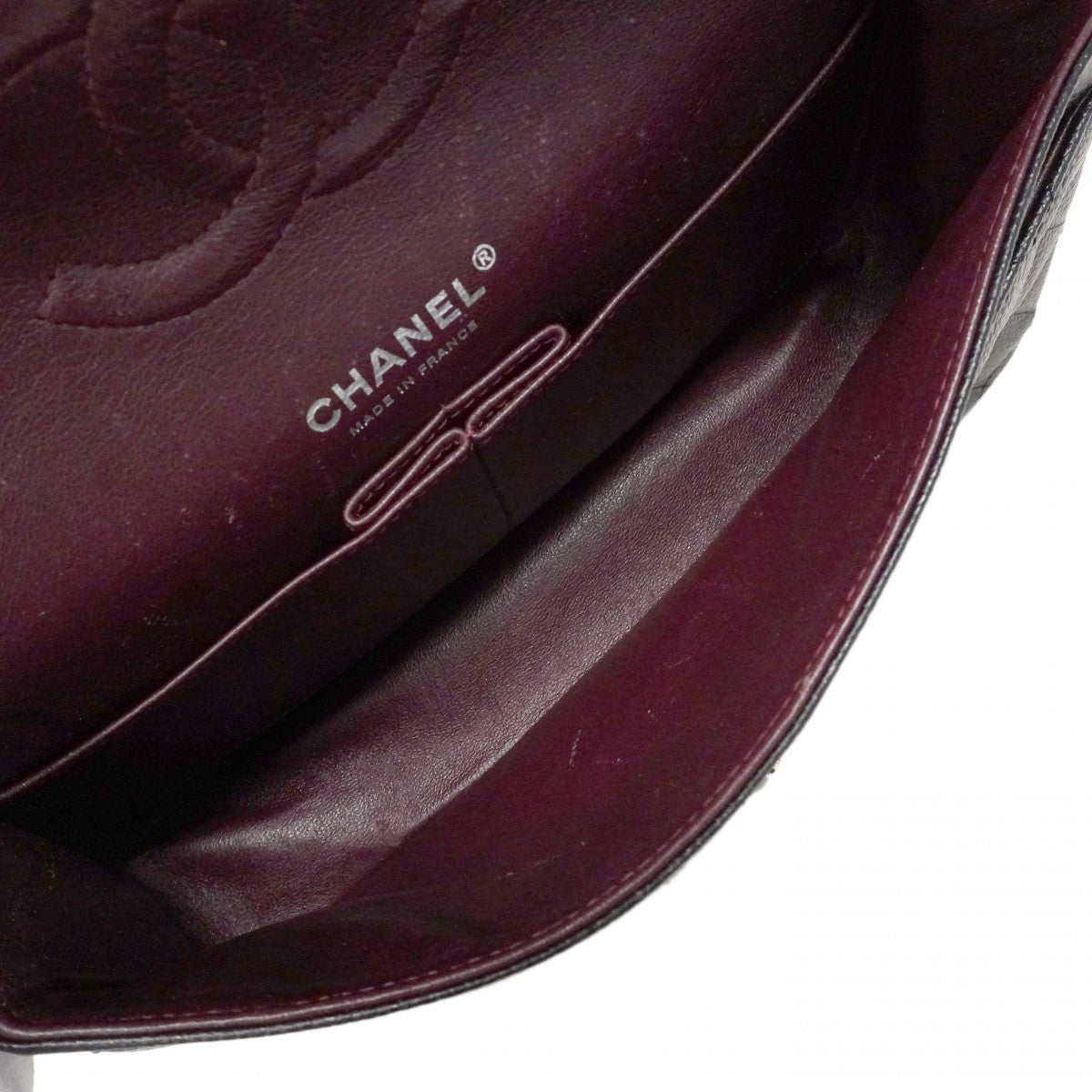 ★SALE【6bd4648】シャネル ショルダーバッグ マトラッセ Wフラップ Wチェーン キャビアスキン ブラック シルバー金具【中古】レディース