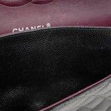 ★SALE【6bd4648】シャネル ショルダーバッグ マトラッセ Wフラップ Wチェーン キャビアスキン ブラック シルバー金具【中古】レディース