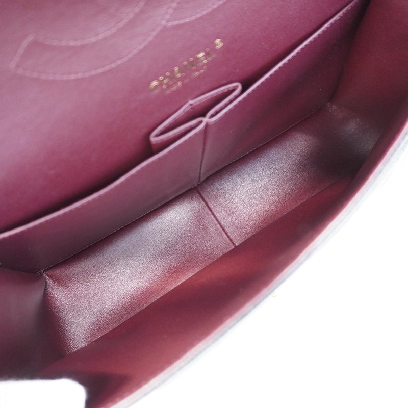 ★SALE【6bd4698】シャネル ショルダーバッグ マトラッセ Wフラップ Wチェーン キャビアスキン ブラック ゴールド金具【中古】レディース