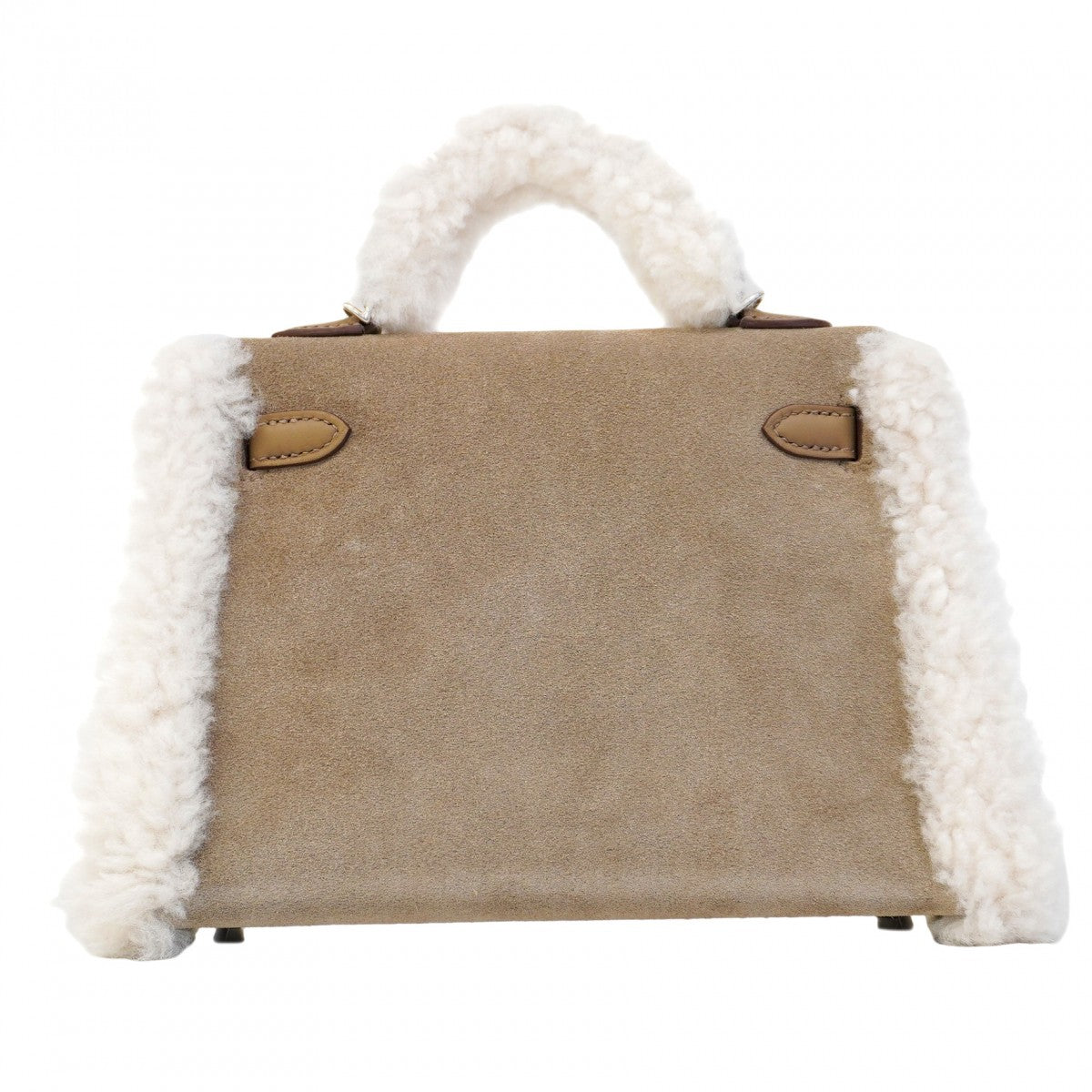 ★SALE【6bd4710-g】エルメス ハンドバッグ ミニケリーテディ グリズリー スイフト エトゥープ シルバー金具 K刻印 2wayバッグ【中古】レディース