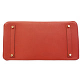 ★SALE【6bd4711】エルメス ハンドバッグ バーキン35 トリヨンクレマンス ルージュカザック ゴールド金具 □P刻印【中古】レディース