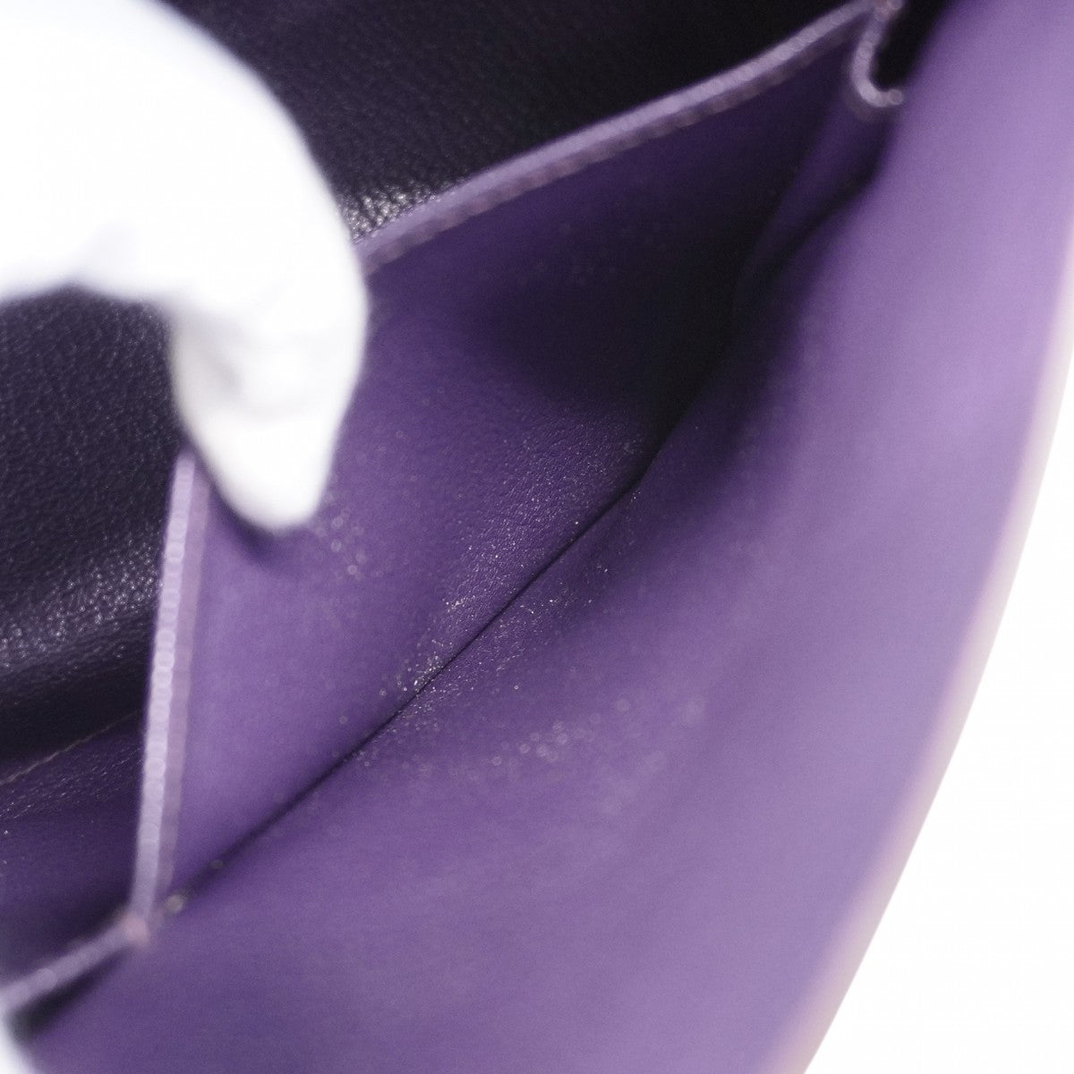 ★SALE【6bd4714】エルメス ハンドバッグ ケリー32 ヴォーエプソン ウルトラバイオレット シルバー金具 □N刻印 2wayバッグ【中古】レディース