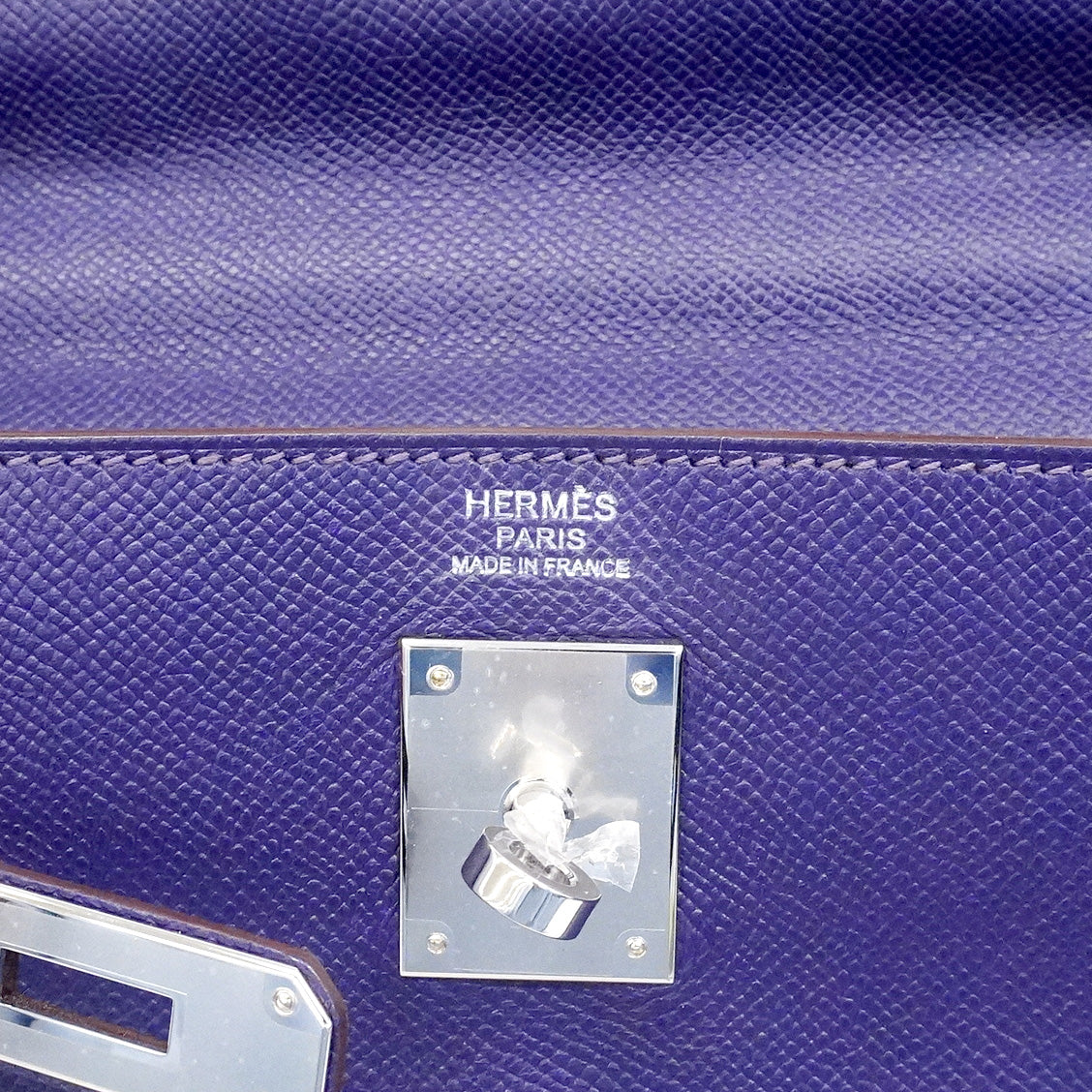 ★SALE【6bd4714】エルメス ハンドバッグ ケリー32 ヴォーエプソン ウルトラバイオレット シルバー金具 □N刻印 2wayバッグ【中古】レディース