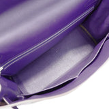 ★SALE【6bd4714】エルメス ハンドバッグ ケリー32 ヴォーエプソン ウルトラバイオレット シルバー金具 □N刻印 2wayバッグ【中古】レディース