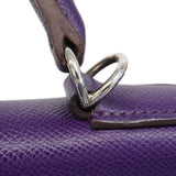 ★SALE【6bd4714】エルメス ハンドバッグ ケリー32 ヴォーエプソン ウルトラバイオレット シルバー金具 □N刻印 2wayバッグ【中古】レディース