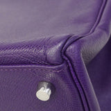 ★SALE【6bd4714】エルメス ハンドバッグ ケリー32 ヴォーエプソン ウルトラバイオレット シルバー金具 □N刻印 2wayバッグ【中古】レディース