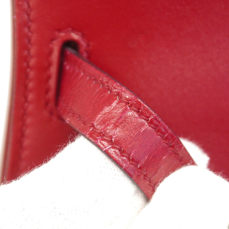 【6bd4813】エルメス ショルダーバッグ ケリースポーツPM ボックスカーフ レッド ゴールド金具 〇R刻印【中古】レディース