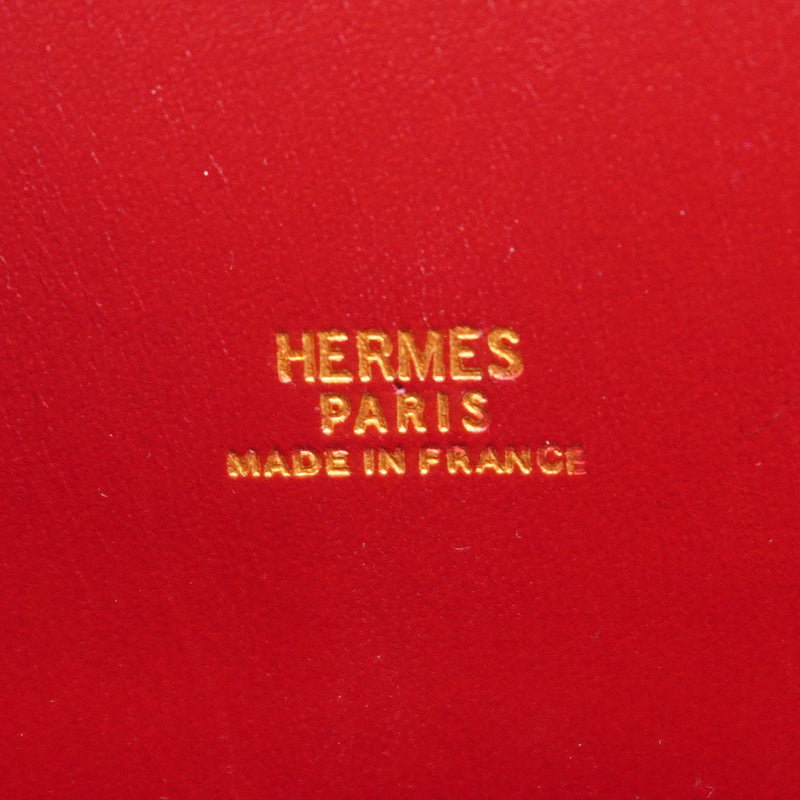 【6bd4813】エルメス ショルダーバッグ ケリースポーツPM ボックスカーフ レッド ゴールド金具 〇R刻印【中古】レディース