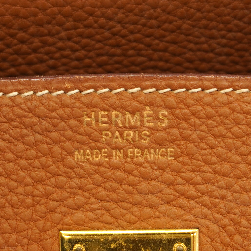 ★SALE【6bd4815】エルメス ハンドバッグ バーキン35 トリヨンクレマンス ゴールド ゴールド金具 □G刻印【中古】レディース