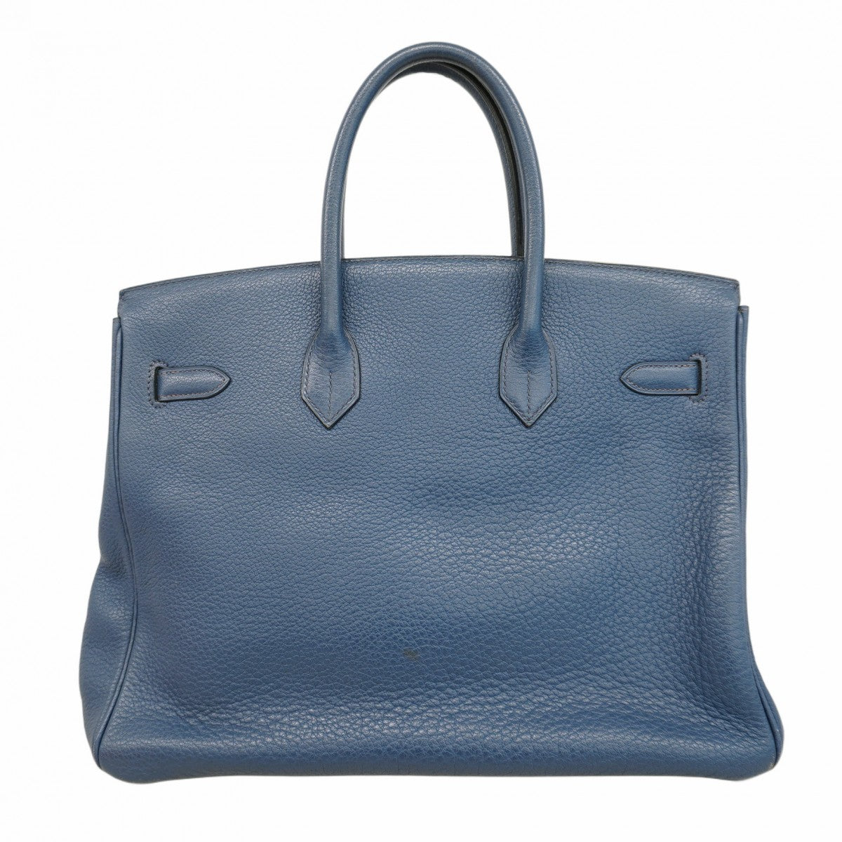 【6bd5668】エルメス ハンドバッグ バーキン35 フィヨルド ブルーマルト シルバー金具 □E刻印【中古】レディース