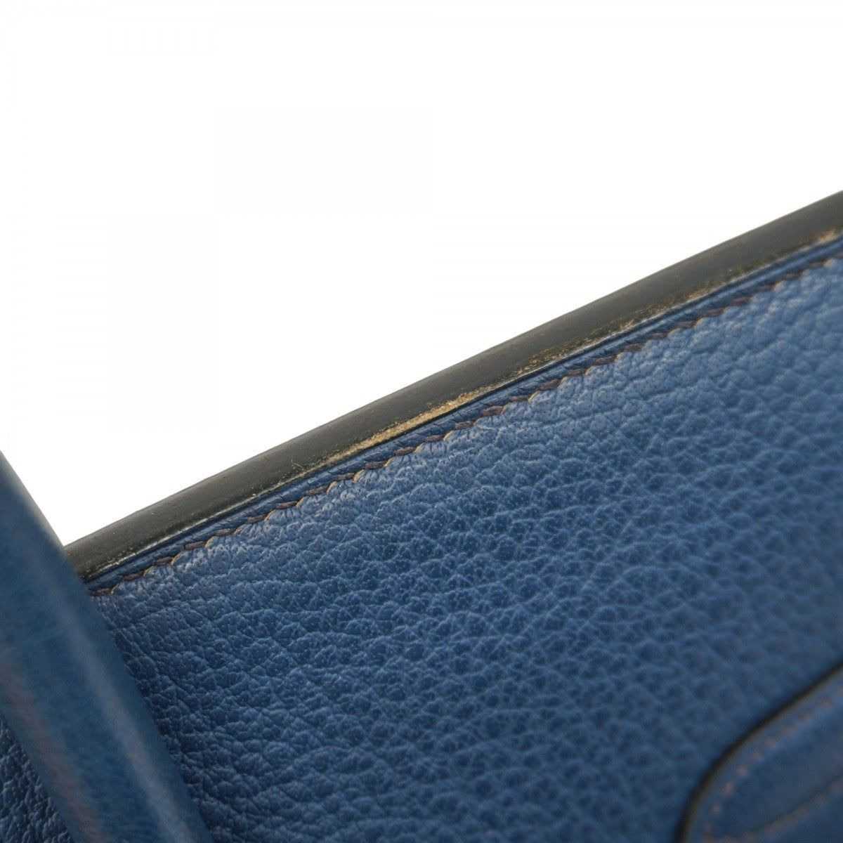 【6bd5668】エルメス ハンドバッグ バーキン35 フィヨルド ブルーマルト シルバー金具 □E刻印【中古】レディース