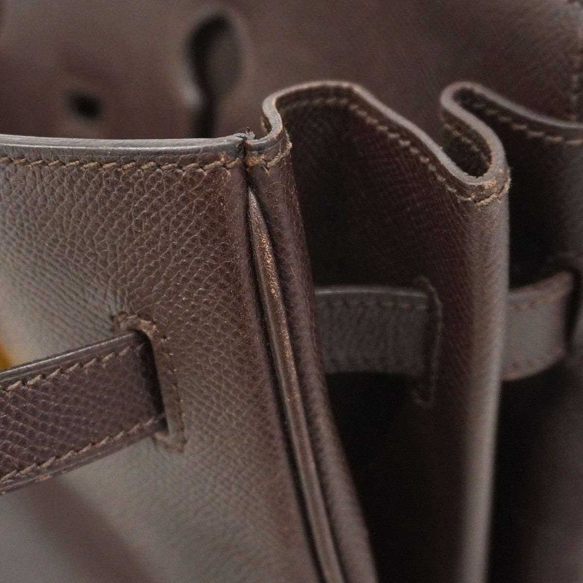 【6bd5784】エルメス ハンドバッグ バーキン35 クシュベル エベンヌ ゴールド金具 〇Z刻印【中古】レディース