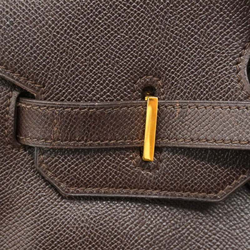 【6bd5784】エルメス ハンドバッグ バーキン35 クシュベル エベンヌ ゴールド金具 〇Z刻印【中古】レディース