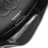 【6ca0338】シャネル ショルダーバッグ マトラッセ Wフラップ Wチェーン キャビアスキン ブラック ゴールド金具【中古】レディース