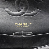 【6ca0338】シャネル ショルダーバッグ マトラッセ Wフラップ Wチェーン キャビアスキン ブラック ゴールド金具【中古】レディース