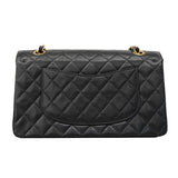 【6ca0338】シャネル ショルダーバッグ マトラッセ Wフラップ Wチェーン キャビアスキン ブラック ゴールド金具【中古】レディース