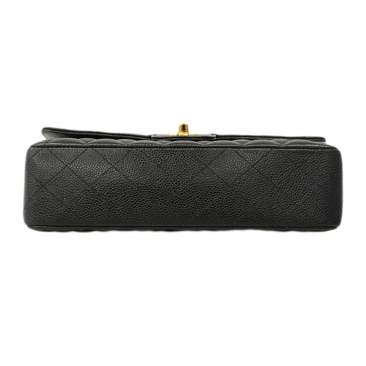 【6ca0372】シャネル ショルダーバッグ マトラッセ Wフラップ Wチェーン キャビアスキン ブラック ゴールド金具【中古】レディース