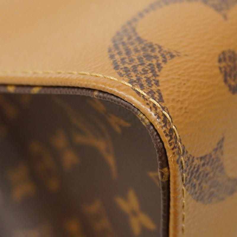 【6ca0373】ルイヴィトン トートバッグ モノグラム・ジャイアント/リバース オンザゴーMM M45321 ブラウン 2wayバッグ【中古】レディース