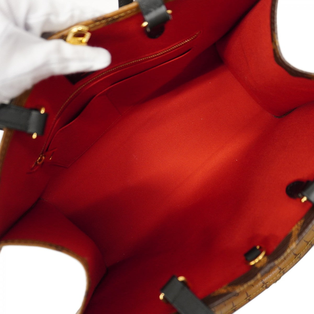 【6ca0373】ルイヴィトン トートバッグ モノグラム・ジャイアント/リバース オンザゴーMM M45321 ブラウン 2wayバッグ【中古】レディース