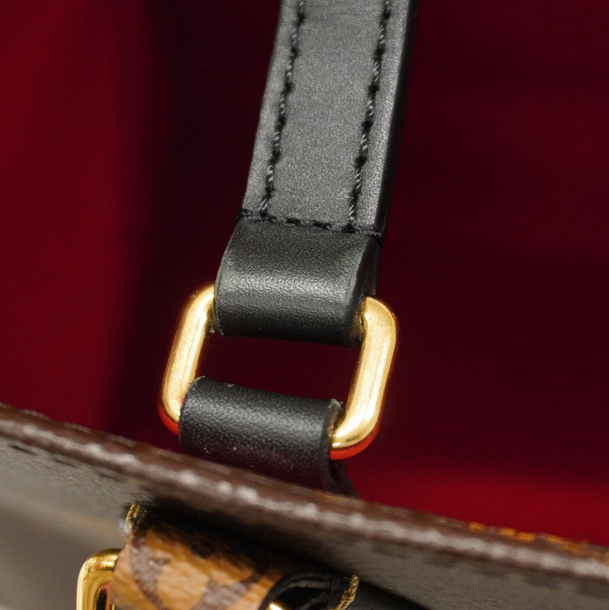 【6ca0373】ルイヴィトン トートバッグ モノグラム・ジャイアント/リバース オンザゴーMM M45321 ブラウン 2wayバッグ【中古】レディース