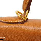 【6ca0425-k】エルメス ハンドバッグ ケリー28 クシュベル ゴールド ゴールド金具 □E刻印 2wayバッグ【中古】レディース