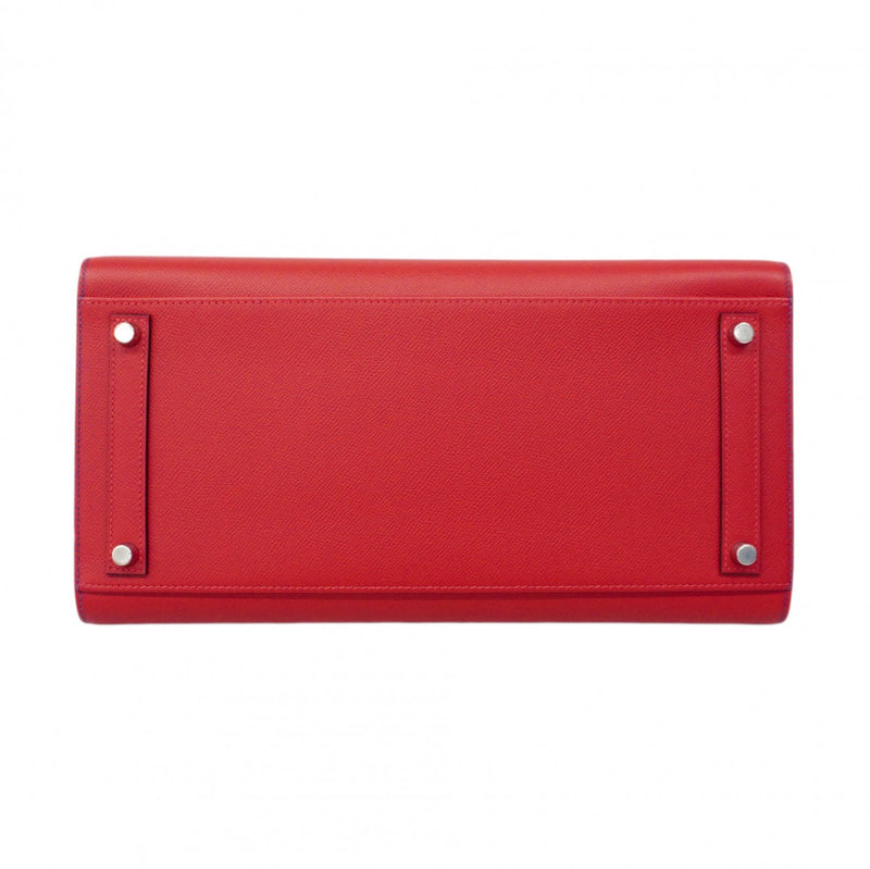 【6ca0434-e-g】エルメス ハンドバッグ バーキン35 レインボー ヴォーエプソン アプリコット/ブルーアガット/マグノリア/ルージュカザック シルバー金具 Z刻印【中古】レディース