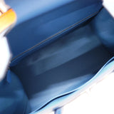 【6ca0434-e-g】エルメス ハンドバッグ バーキン35 レインボー ヴォーエプソン アプリコット/ブルーアガット/マグノリア/ルージュカザック シルバー金具 Z刻印【中古】レディース