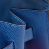 【6ca0434-e-g】エルメス ハンドバッグ バーキン35 レインボー ヴォーエプソン アプリコット/ブルーアガット/マグノリア/ルージュカザック シルバー金具 Z刻印【中古】レディース