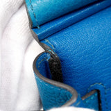 【6ca0435】エルメス ハンドバッグ バーキン30 トゴ ブルーイズミール シルバー金具 □Q刻印【中古】レディース