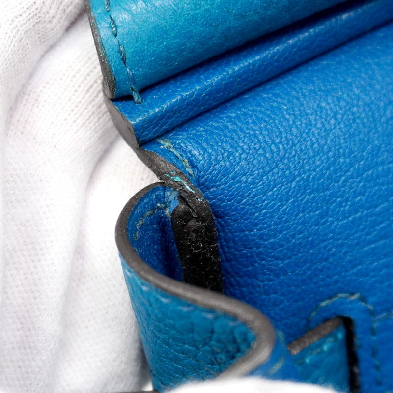 【6ca0435】エルメス ハンドバッグ バーキン30 トゴ ブルーイズミール シルバー金具 □Q刻印【中古】レディース