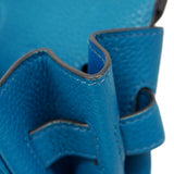 【6ca0435】エルメス ハンドバッグ バーキン30 トゴ ブルーイズミール シルバー金具 □Q刻印【中古】レディース