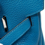 【6ca0435】エルメス ハンドバッグ バーキン30 トゴ ブルーイズミール シルバー金具 □Q刻印【中古】レディース