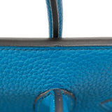 【6ca0435】エルメス ハンドバッグ バーキン30 トゴ ブルーイズミール シルバー金具 □Q刻印【中古】レディース