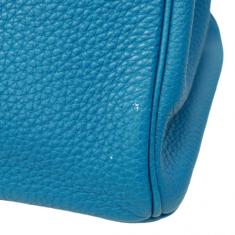 【6ca0435】エルメス ハンドバッグ バーキン30 トゴ ブルーイズミール シルバー金具 □Q刻印【中古】レディース