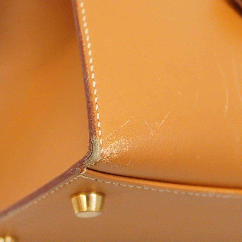 【6ca0437】エルメス ハンドバッグ ケリー32 バレニア ゴールド ゴールド金具 □D刻印【中古】レディース