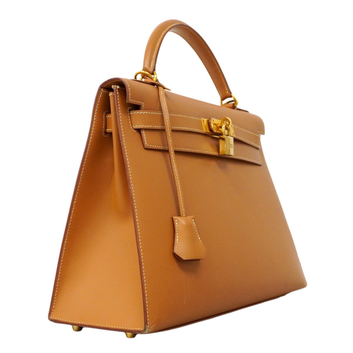 【6ca0437】エルメス ハンドバッグ ケリー32 バレニア ゴールド ゴールド金具 □D刻印【中古】レディース