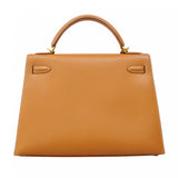 【6ca0437】エルメス ハンドバッグ ケリー32 バレニア ゴールド ゴールド金具 □D刻印【中古】レディース